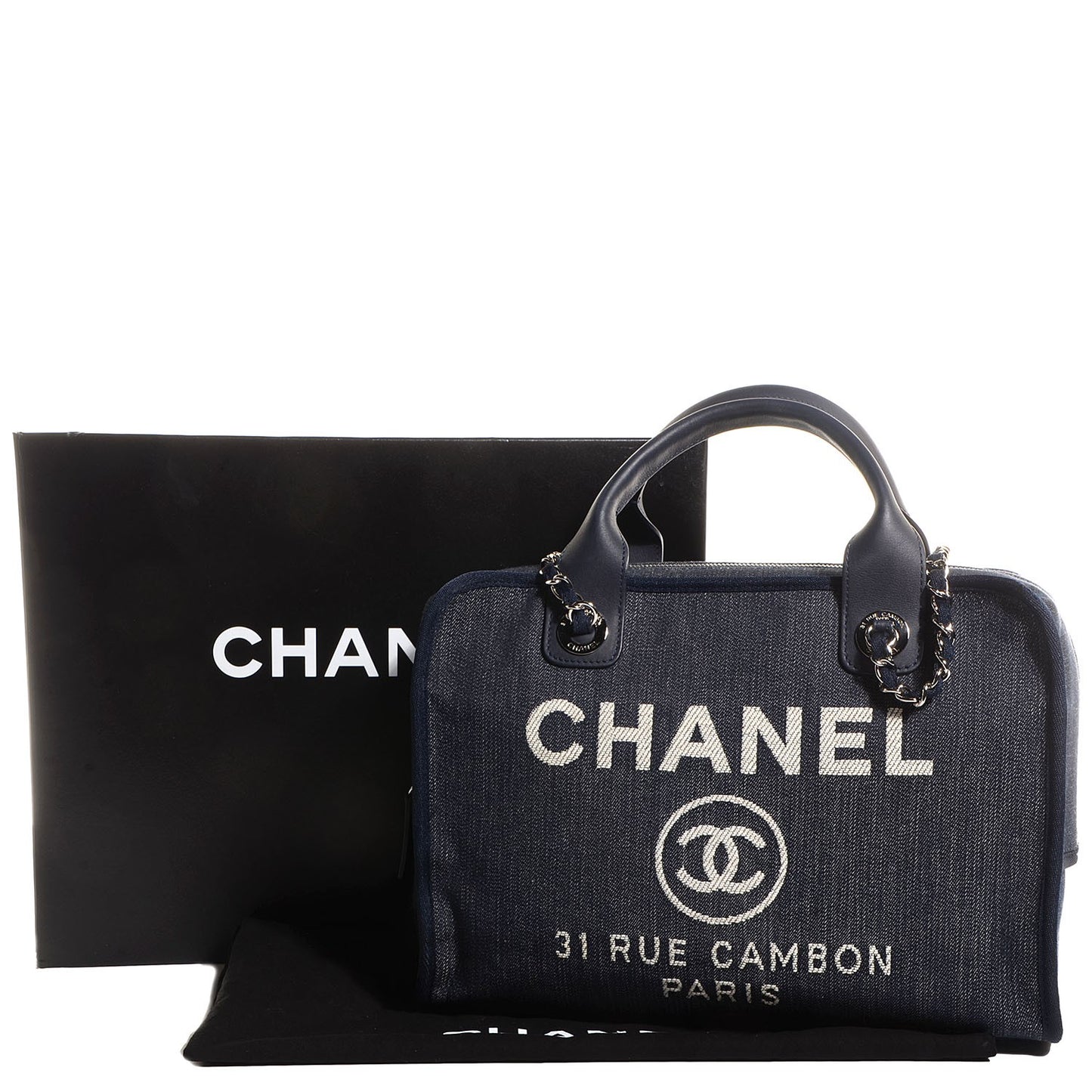 Denim Deauville Bowling Bag Dark Blue