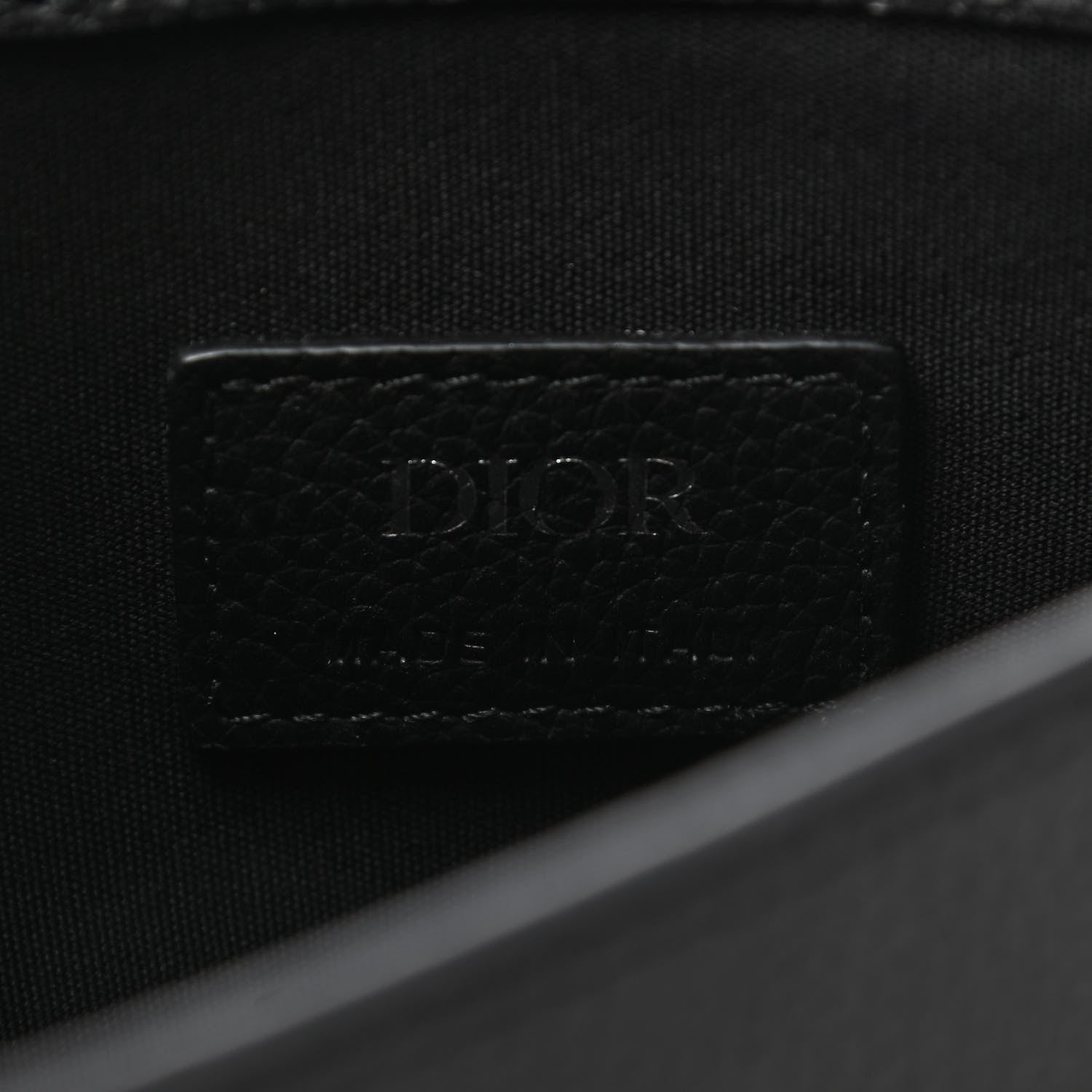 Christian Dior Grained Calfskin Saddle Messenger Bag Black 6 of 11
