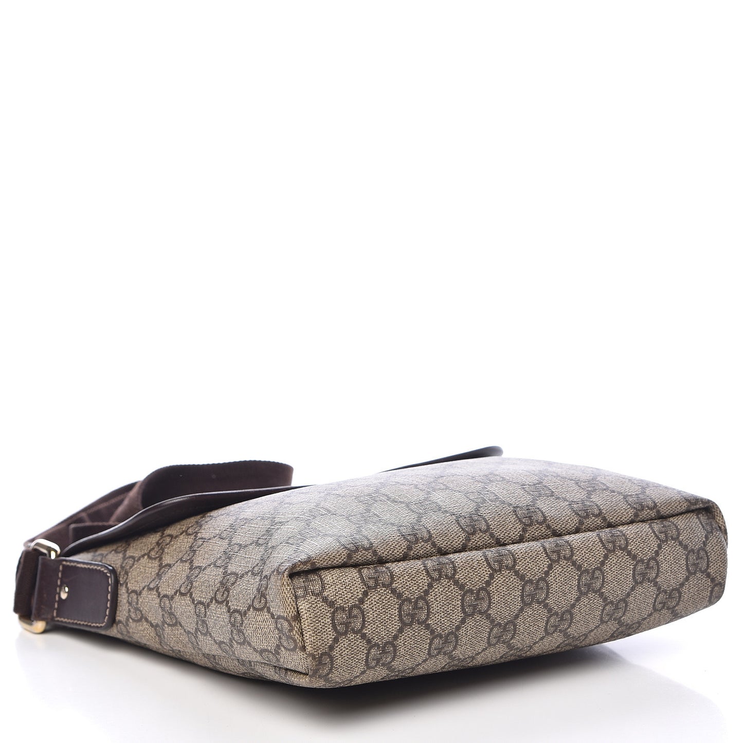 GG Plus Monogram Small Flap Messenger Bag Beige Dark Brown