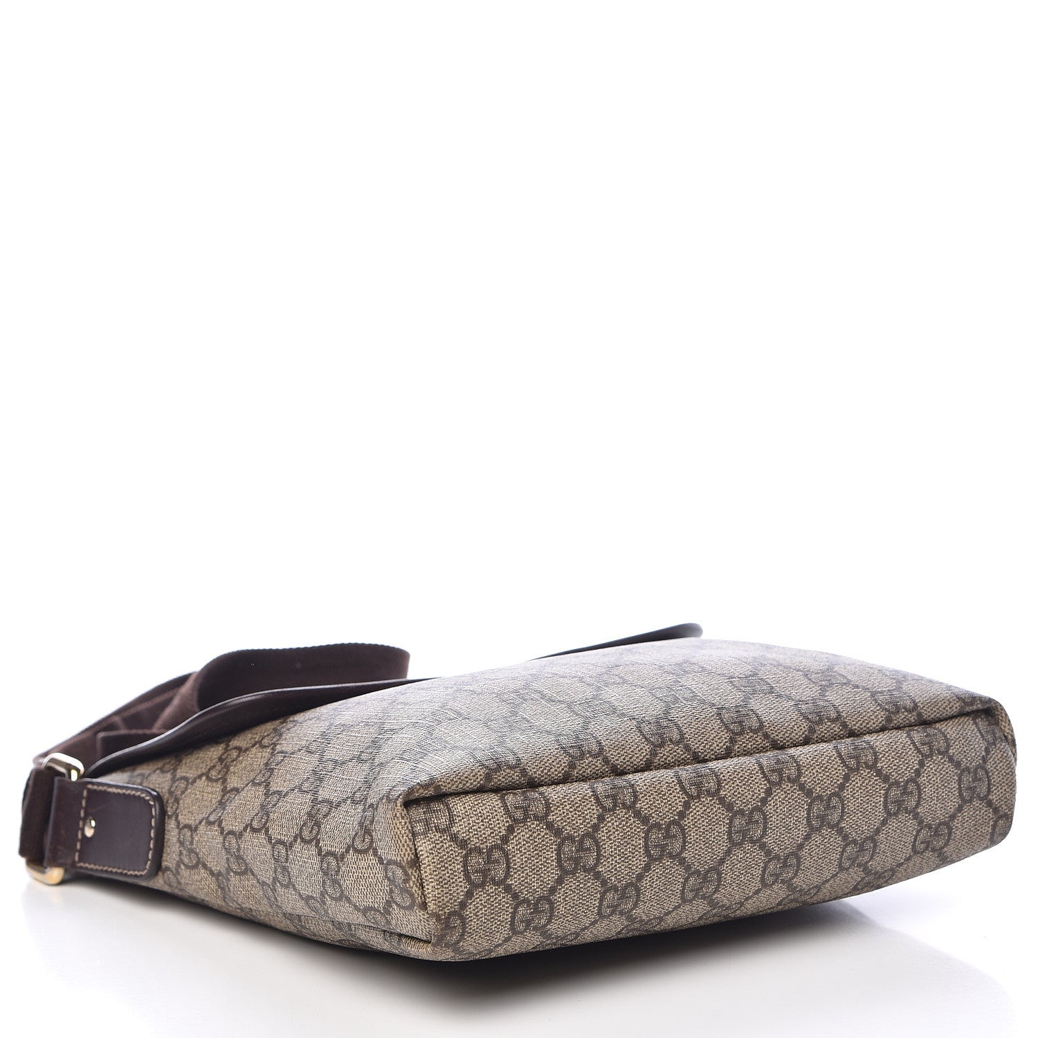 Gucci GG Plus Monogram Small Flap Messenger Bag Beige Dark Brown 4 of 12