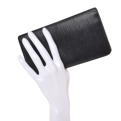 Louis Vuitton Epi Checkbook Card Holder Black 2 of 9