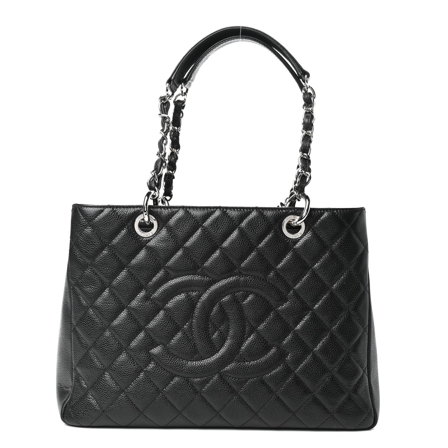 Caviar Quilted Grand Shopping Tote GST Black