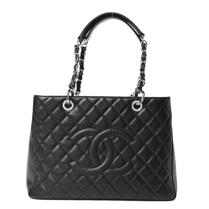 Chanel Caviar Quilted Grand Shopping Tote GST Black 1 of 9