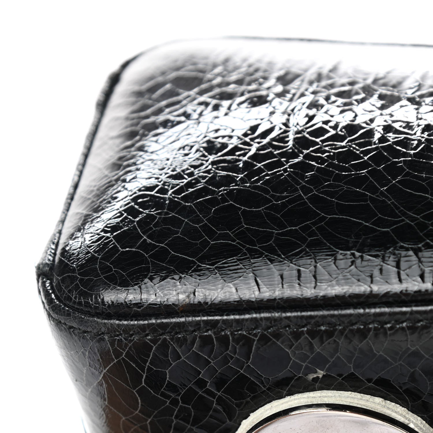Christian Dior Ceramic Effect Deerskin Jeweled Swan Mini Lady Dior Black 7 of 18