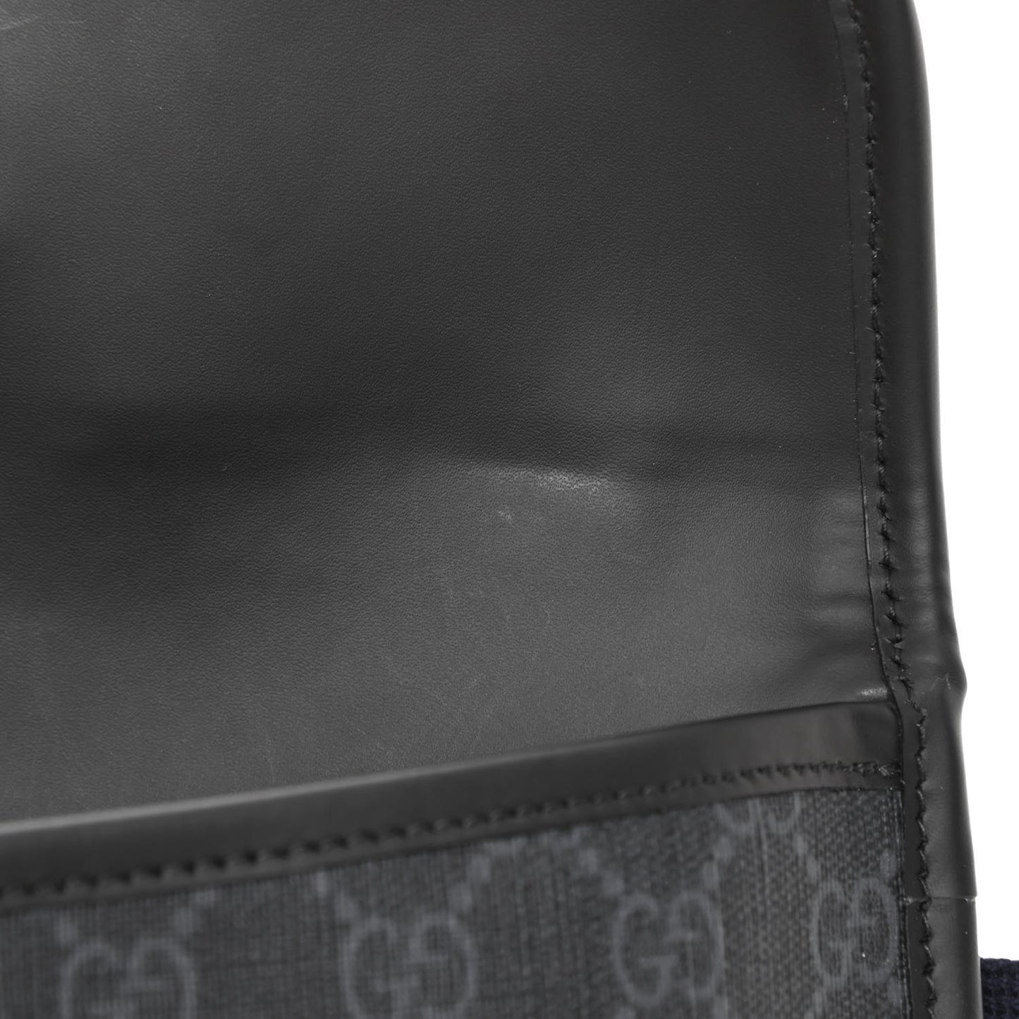 GG Supreme Monogram Web Slim Belt Bag Black Grey