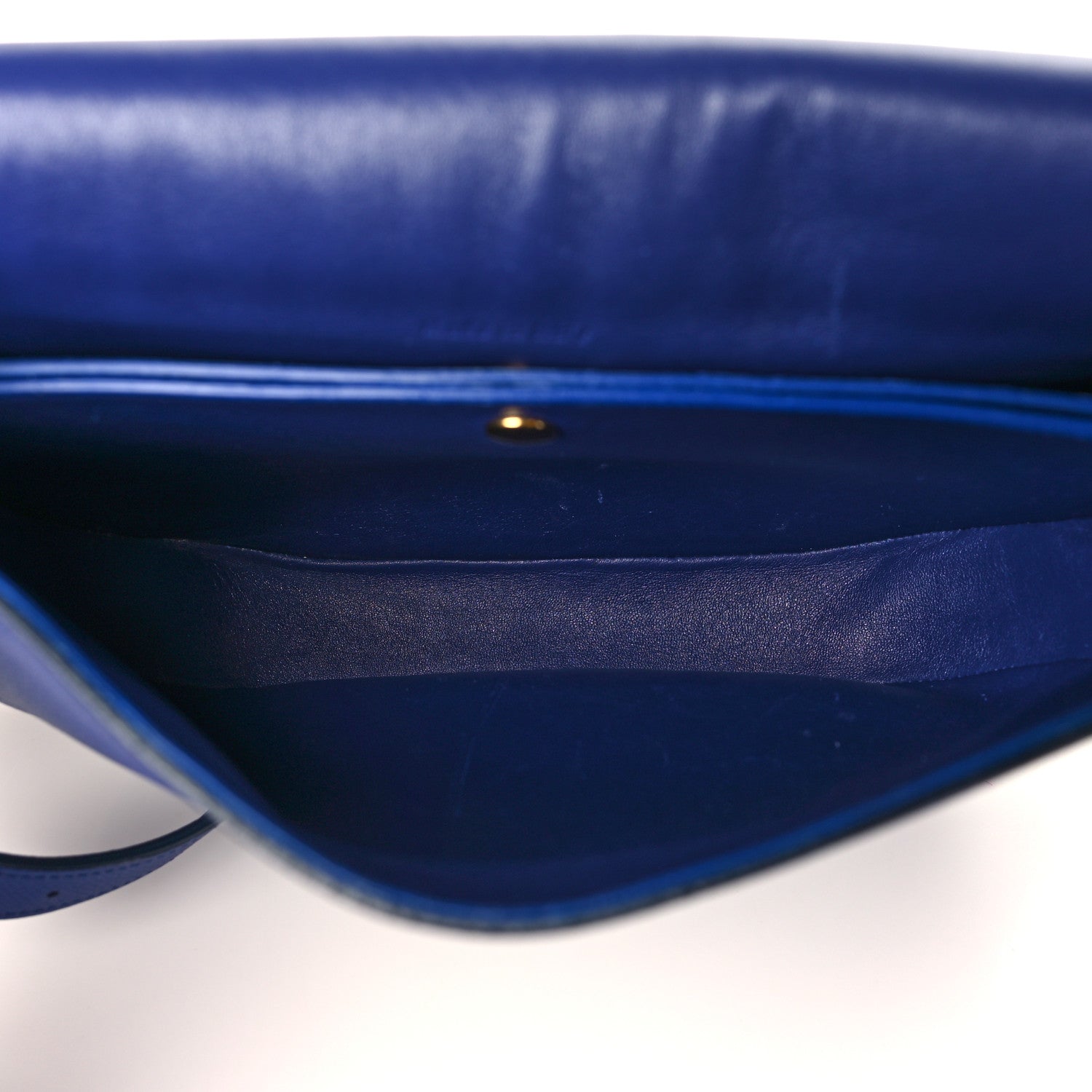 Celine Grained Calfskin Medium Trotteur Indigo 5 of 12