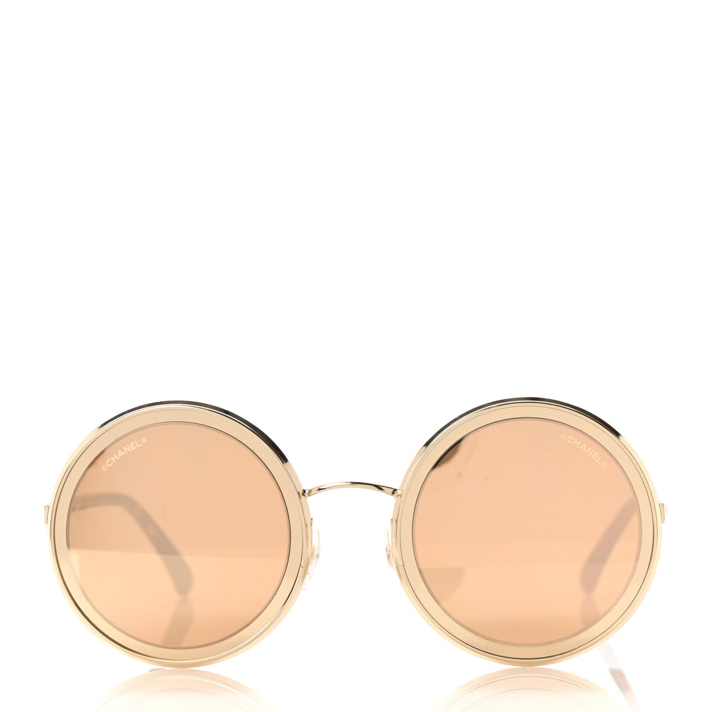 Metal Round Sunglasses 4226 Tortoise Gold