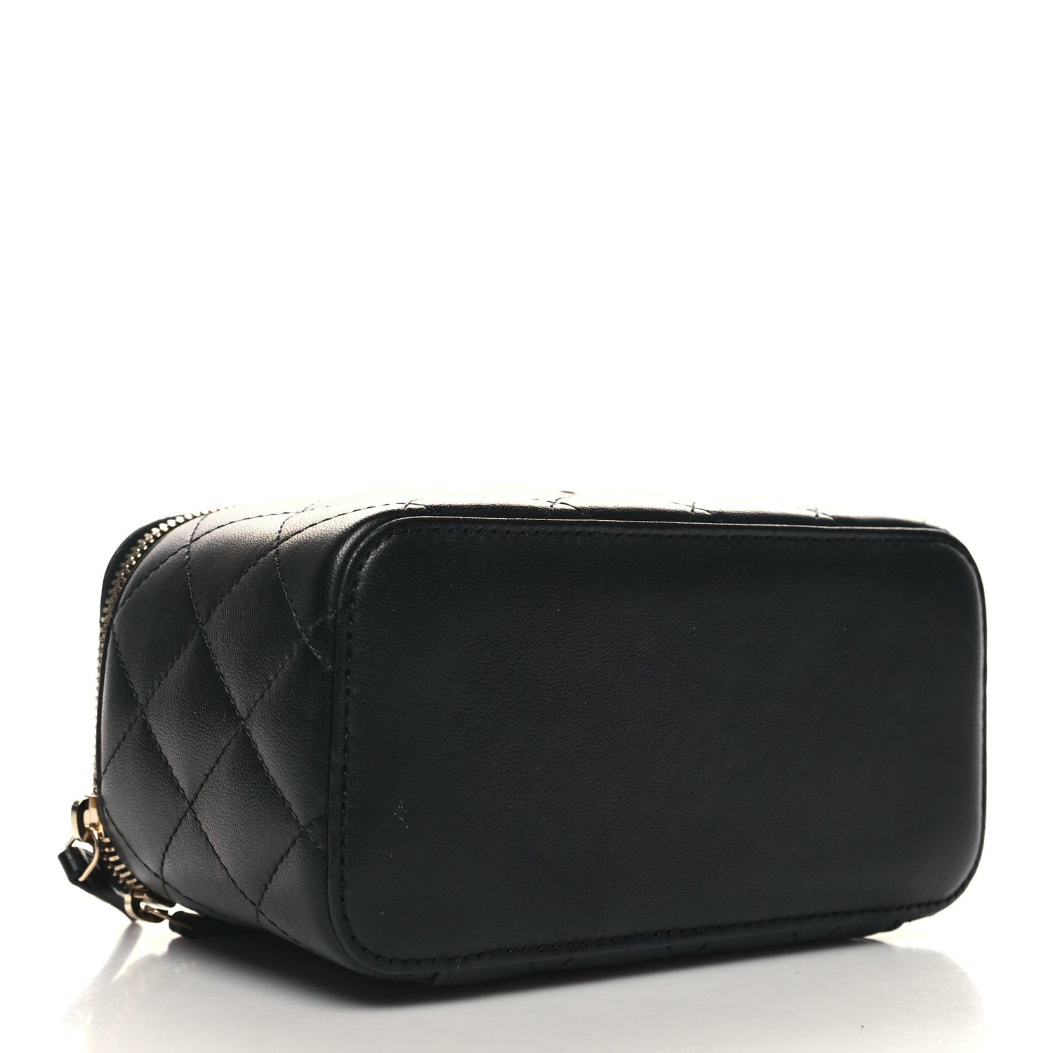 Chanel Lambskin Quilted Small Top Handle Vanity Case With Chain Black 4 of 12