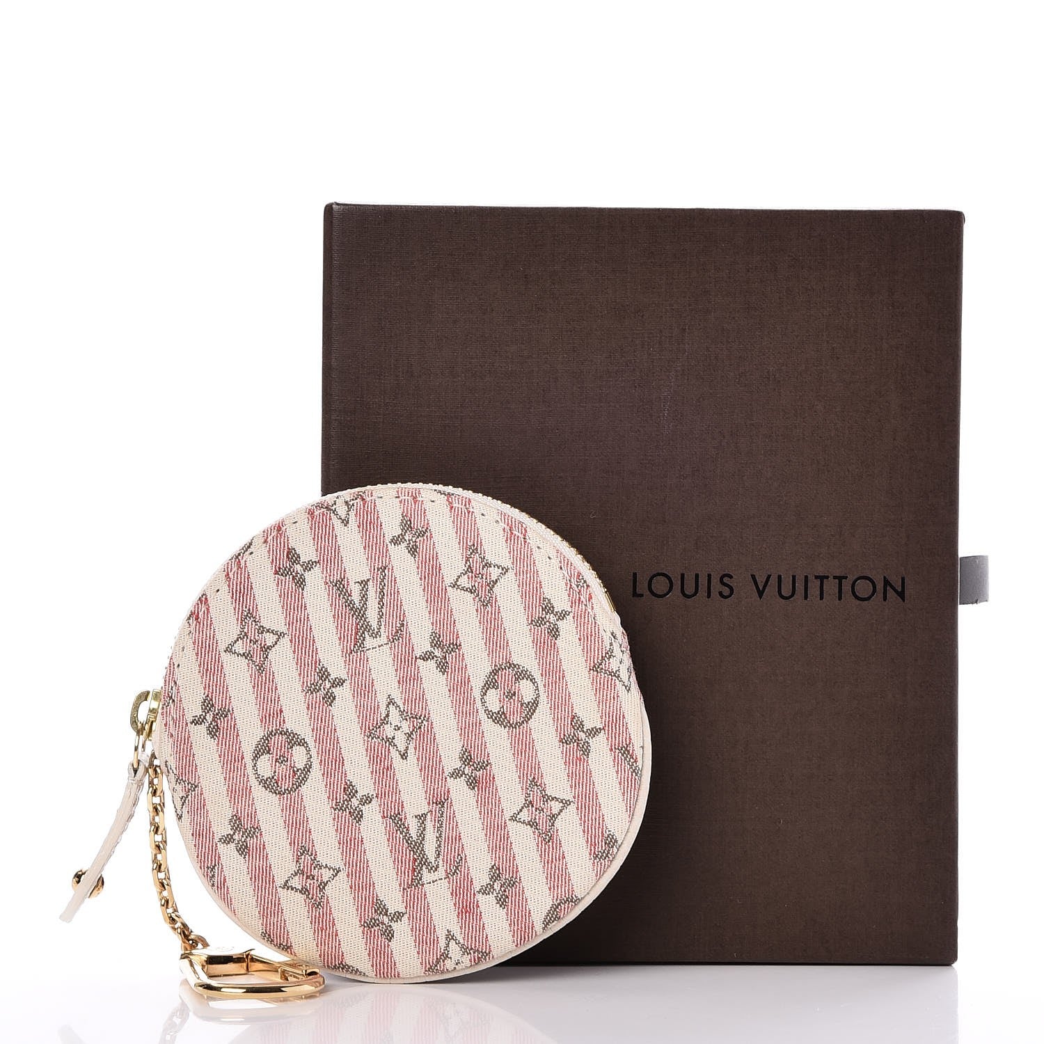 Louis Vuitton Mini Lin Croisette Round Coin Purse Rouge 8 of 8