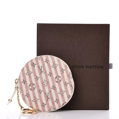 Louis Vuitton Mini Lin Croisette Round Coin Purse Rouge 8 of 8