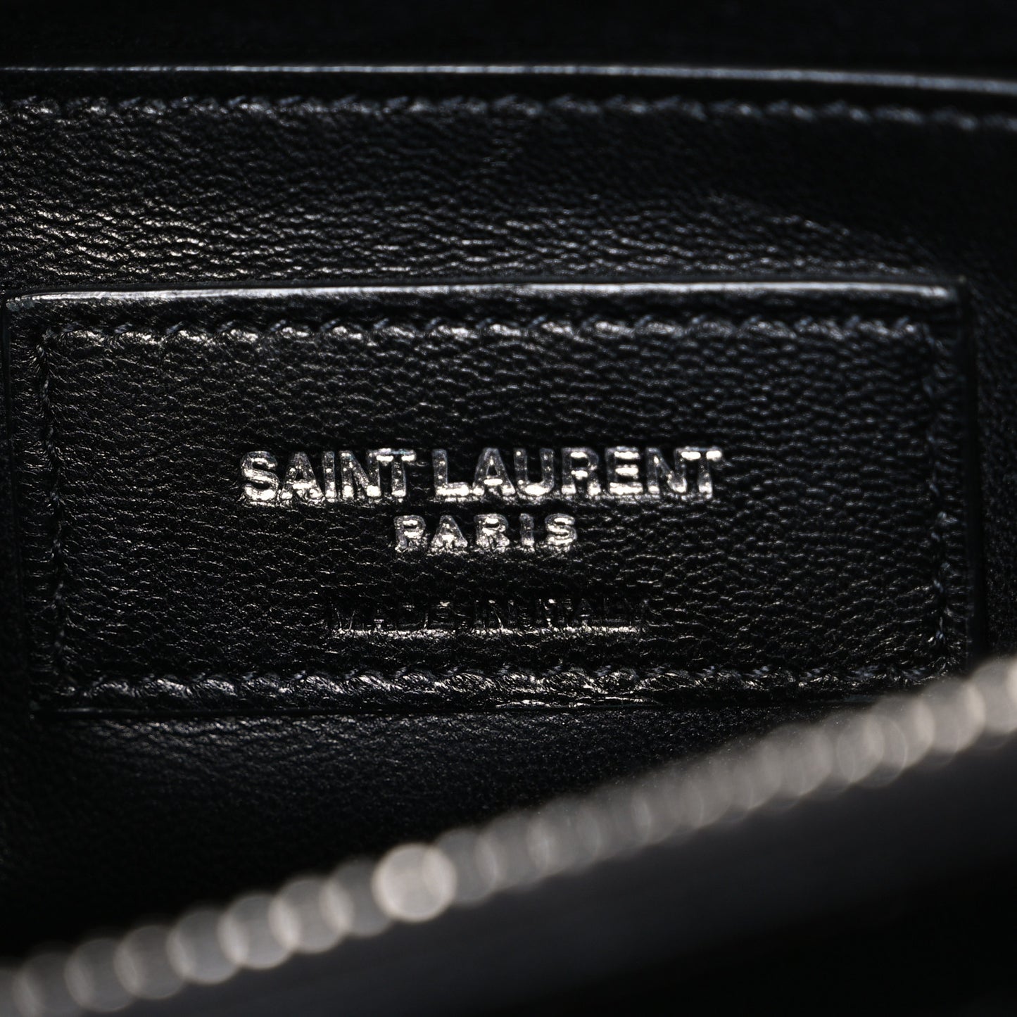 Calfskin Y Quilted Monogram Small Loulou Chain Satchel Black Black