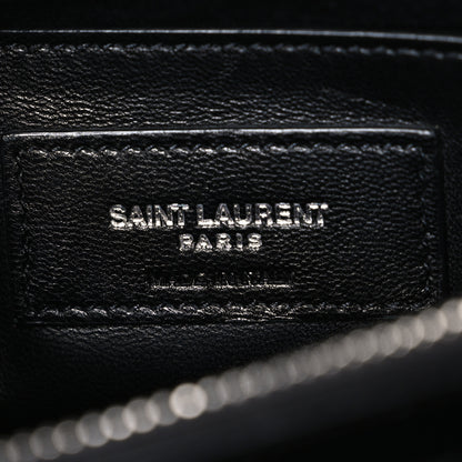 Saint Laurent Calfskin Y Quilted Monogram Small Loulou Chain Satchel Black Black 6 of 10