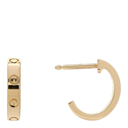 Cartier 18K Yellow Gold Small LOVE Hoop Earrings 1 of 4