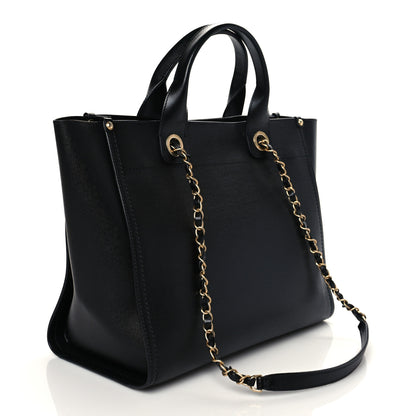 Chanel Caviar Small Studded Deauville Tote Black 3 of 10