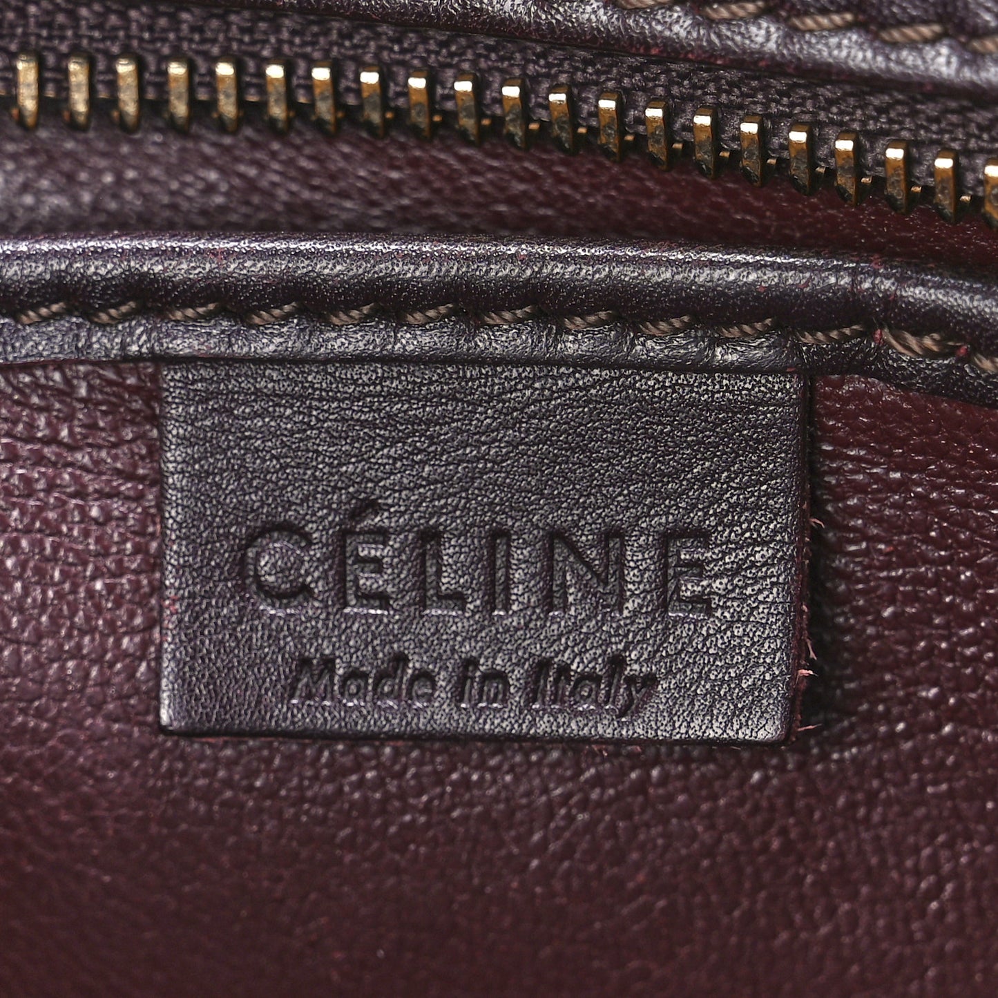 Calfskin Suede Nano Tri-Color Luggage Burgundy