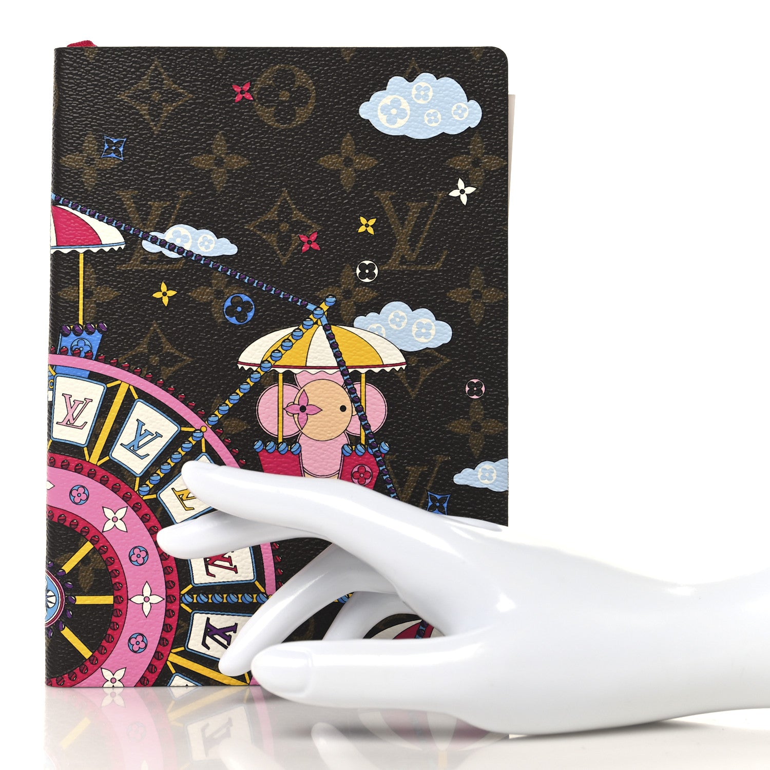 Louis Vuitton Monogram 2020 Christmas Animation Big Wheel Notebook MM Rose Ballerine 2 of 7
