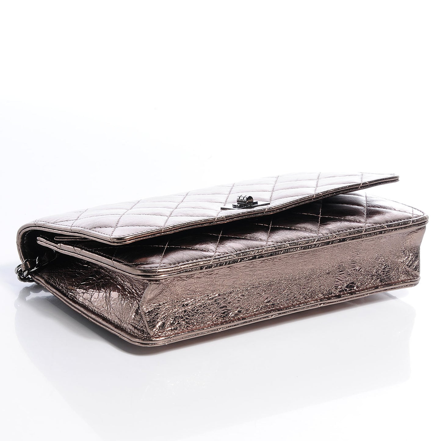 Metallic Reissue Wallet On Chain Bronze