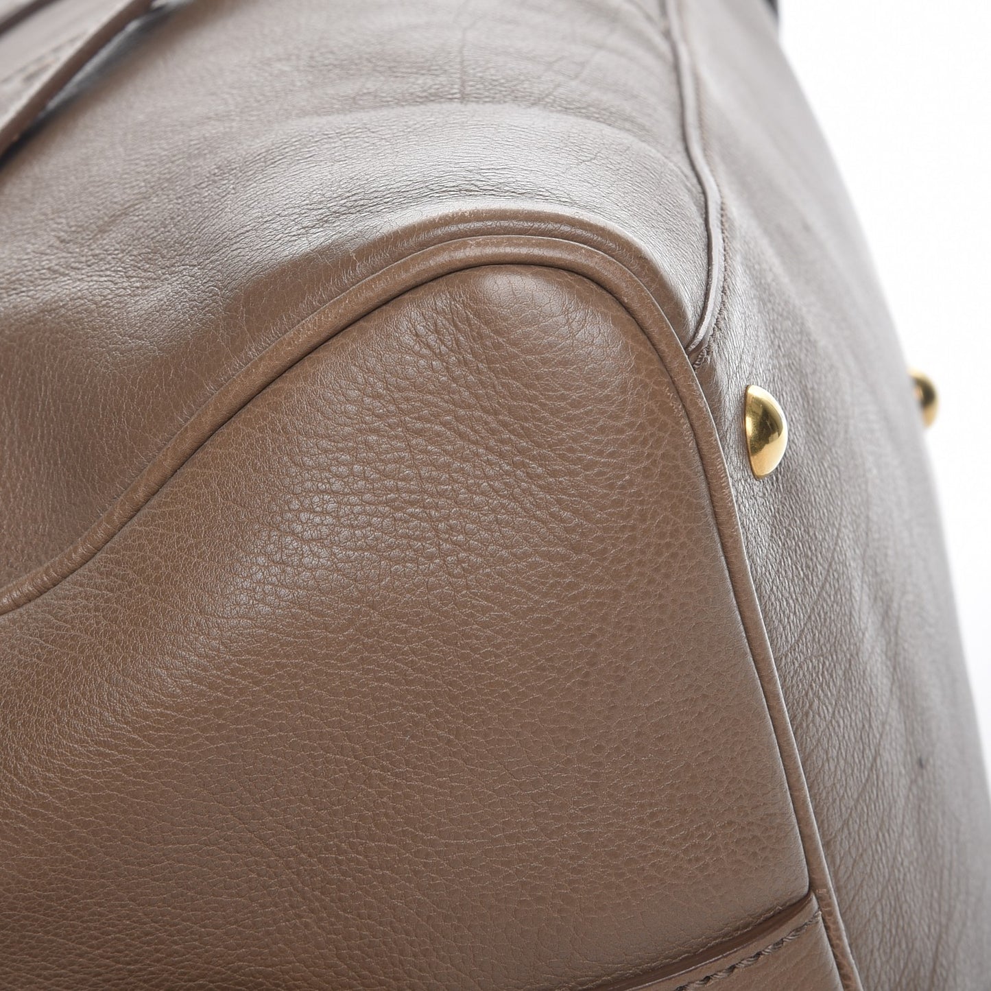 Calfskin Muse Bowler Dark Beige