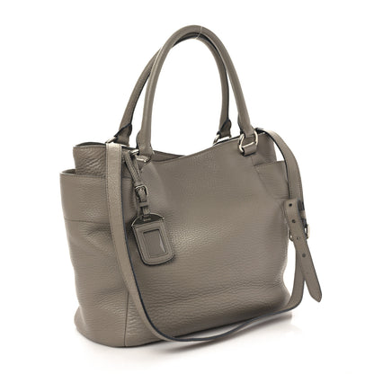Prada Vitello Daino Side Pocket Tote Argilla 3 of 9