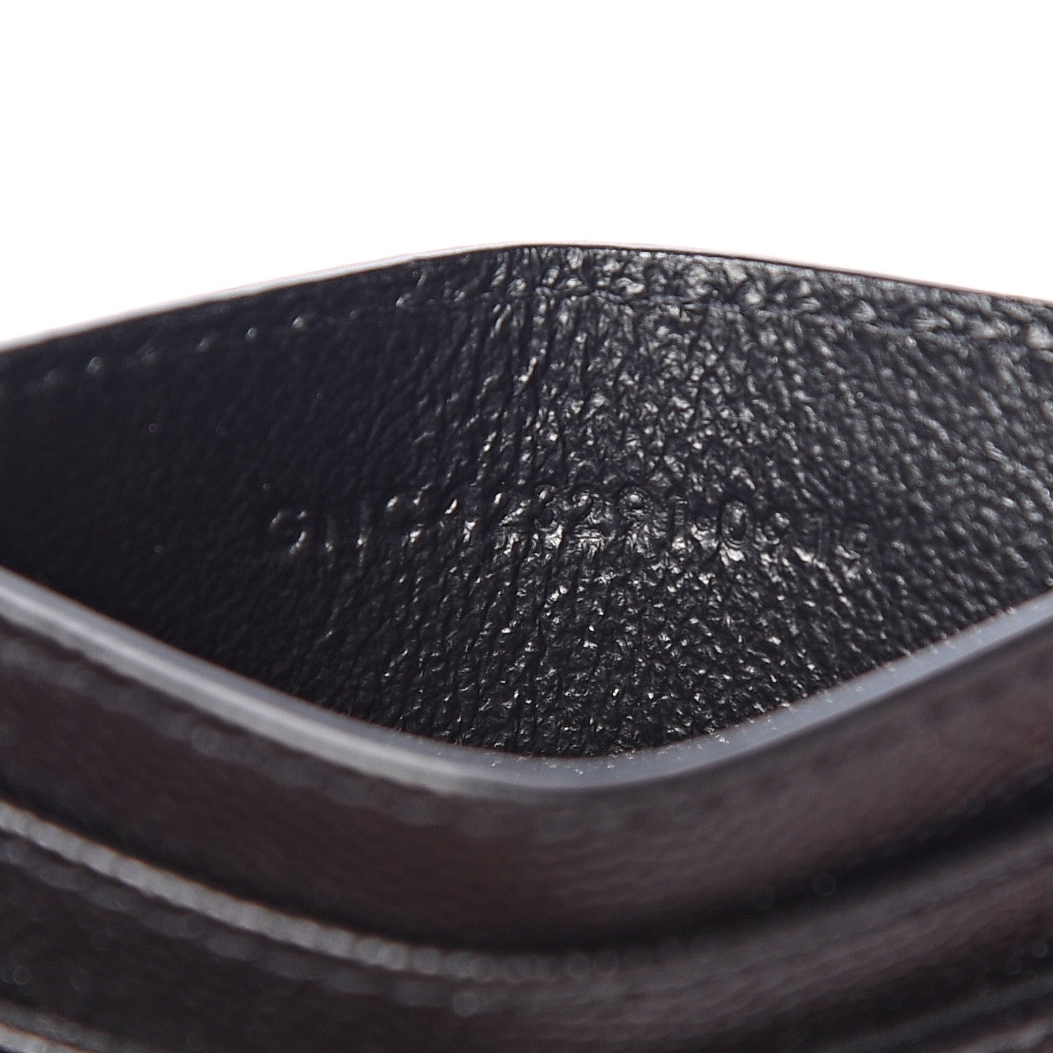 Saint Laurent Grain De Poudre Matelasse Chevron Monogram Credit Card Case Black 6 of 7