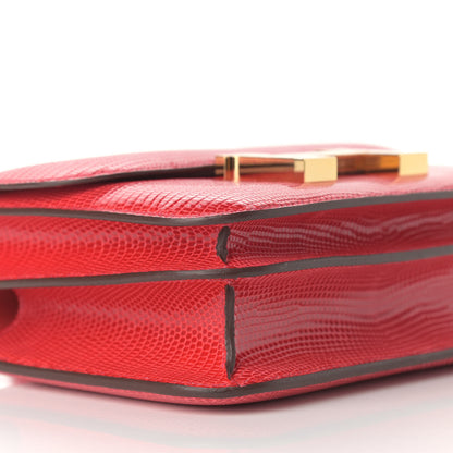 Hermes Lizard Constance 18 Rouge Moyen 8 of 9