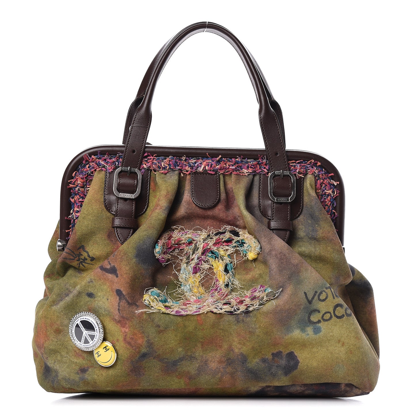 Washed Toile Graffiti On The Pavements Bowler Khaki Multicolor