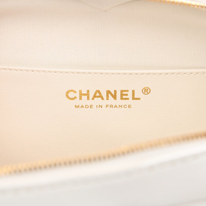 Chanel Lambskin Quilted CC In Love Heart Bag White 6 of 11