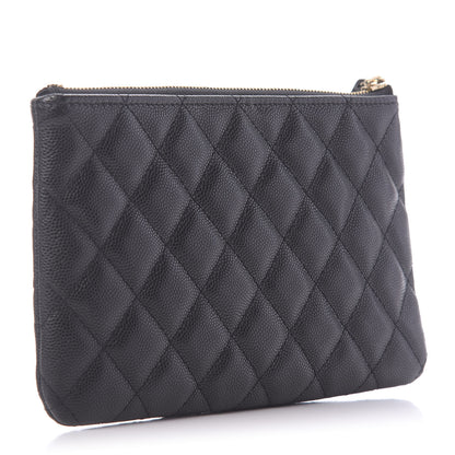 Chanel Caviar Quilted Small French New Wave CC Pouch Black 3 of 11