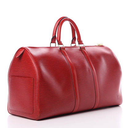 Louis Vuitton Epi Keepall 45 Castillan Red 2 of 16