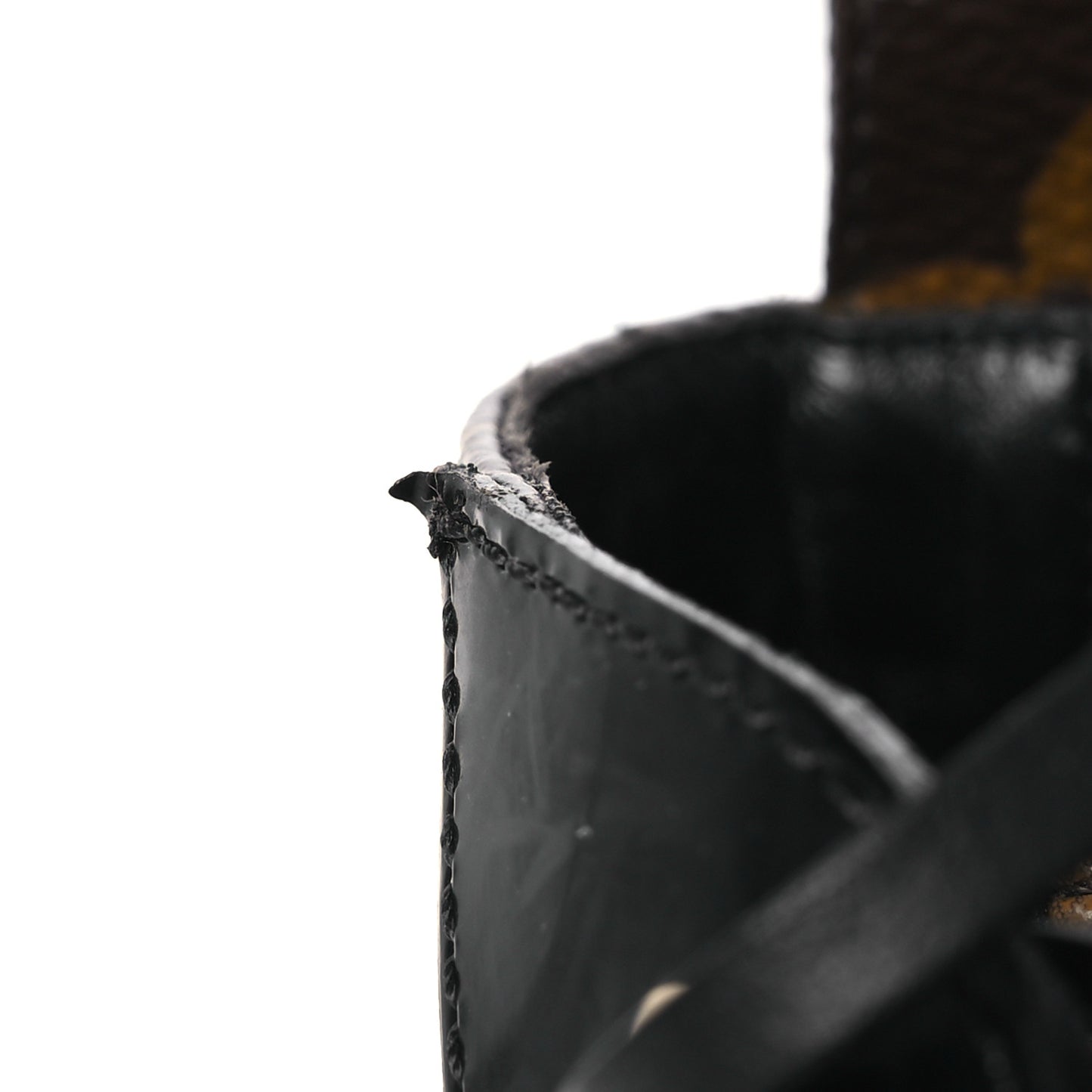 Patent Calfskin Monogram Star Trail Ankle Boots 37 Black