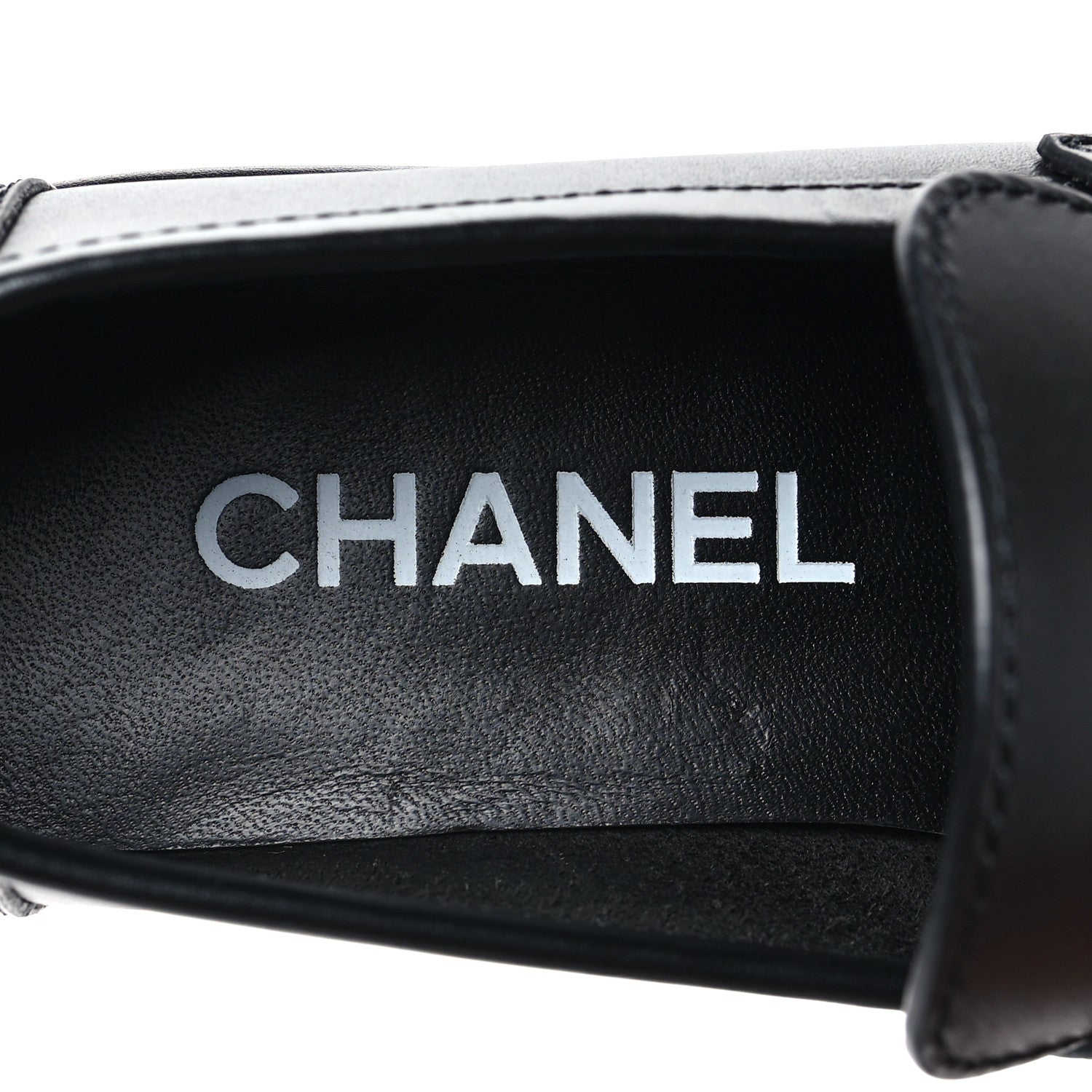 Chanel Calfskin CC Platform Loafers 36 Black 8 of 8