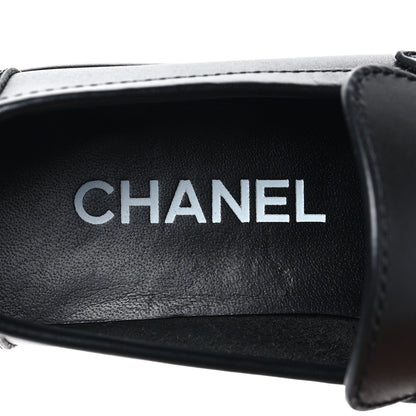 Chanel Calfskin CC Platform Loafers 36 Black 8 of 8