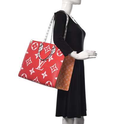 Louis Vuitton Monogram Giant Onthego GM Rouge Rose 2 of 10
