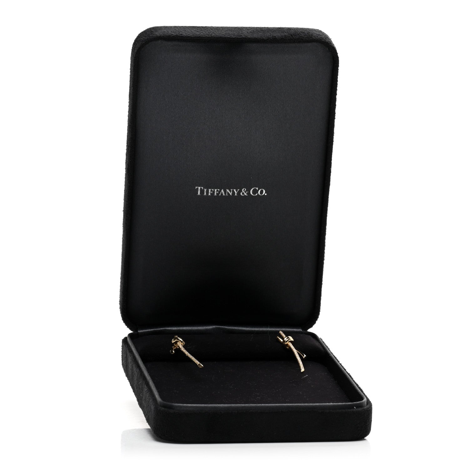 Tiffany 18K Yellow Gold Diamond Tiffany Knot Drop Earrings 5 of 5