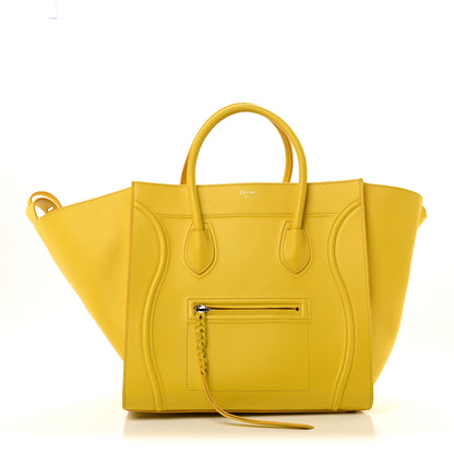 Celine Baby Grained Calfskin Medium Phantom Luggage Yellow 1 of 14
