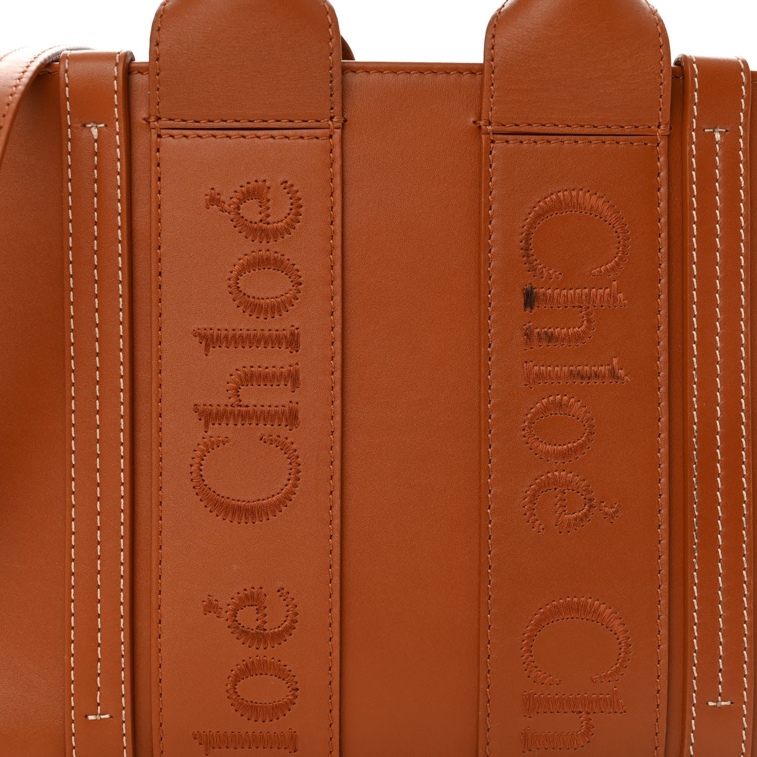 Chloe Calfskin Small Woody Tote Caramel 8 of 15