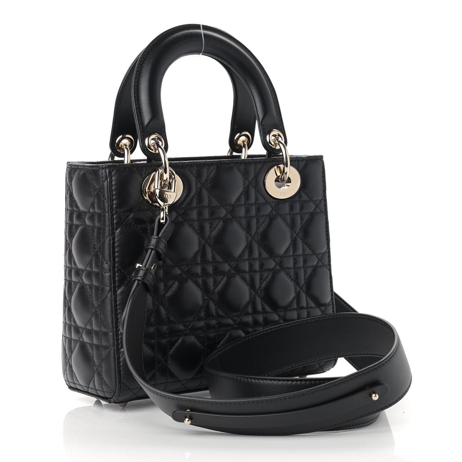 Christian Dior Lambskin Cannage Small Lucky Badges My Lady Dior Black 2 of 7