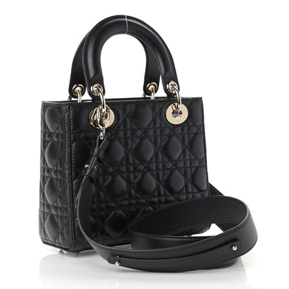 Christian Dior Lambskin Cannage Small Lucky Badges My Lady Dior Black 2 of 7