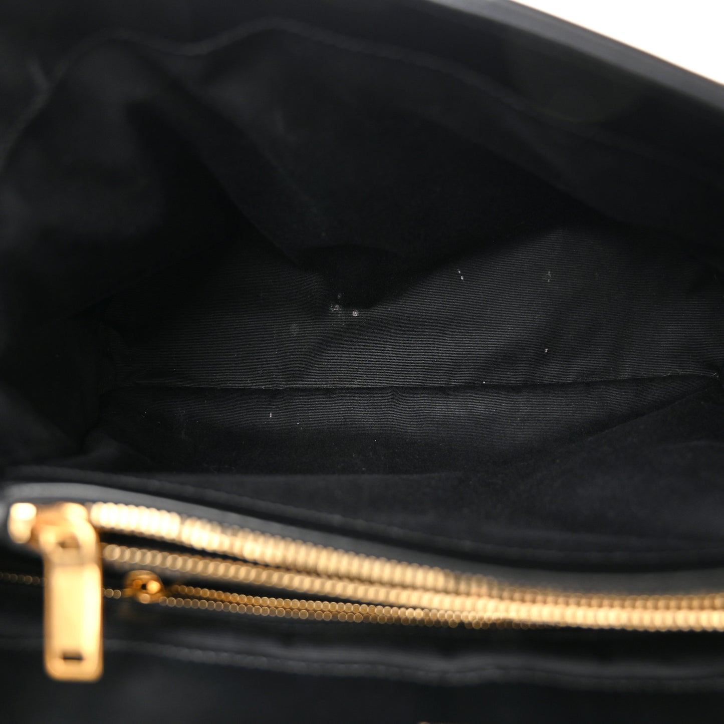 Calfskin Y Quilted Monogram Medium Loulou Chain Satchel Black