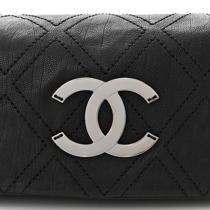 Chanel Calfskin Diamond Stitch Accordion Flap Black 8 of 13