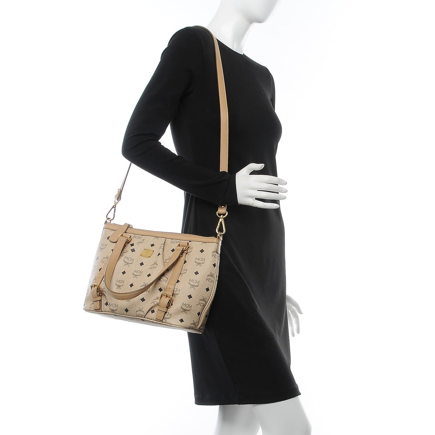 Visetos Medium Essentials Shopper Tote Beige