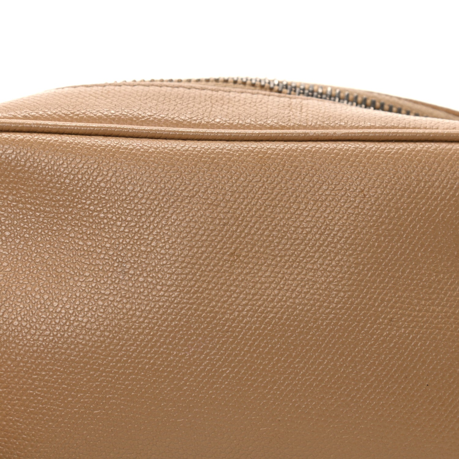 Chanel Grained Calfskin CC Button Pouch Cosmetic Case Beige 14 of 16