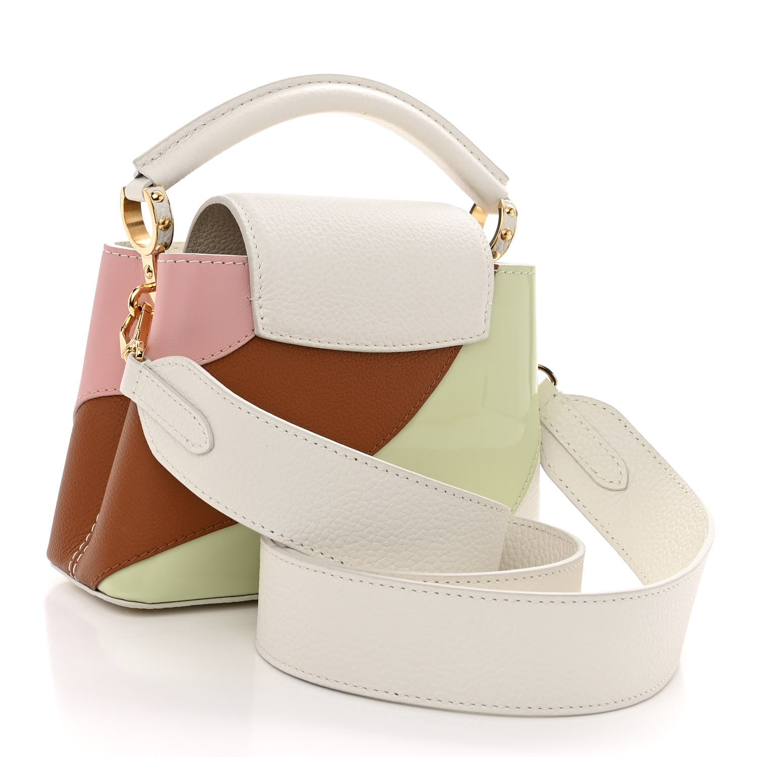 Louis Vuitton Taurillon Calfskin Patent Gelato Mini Capucines Fraise Pink 3 of 9