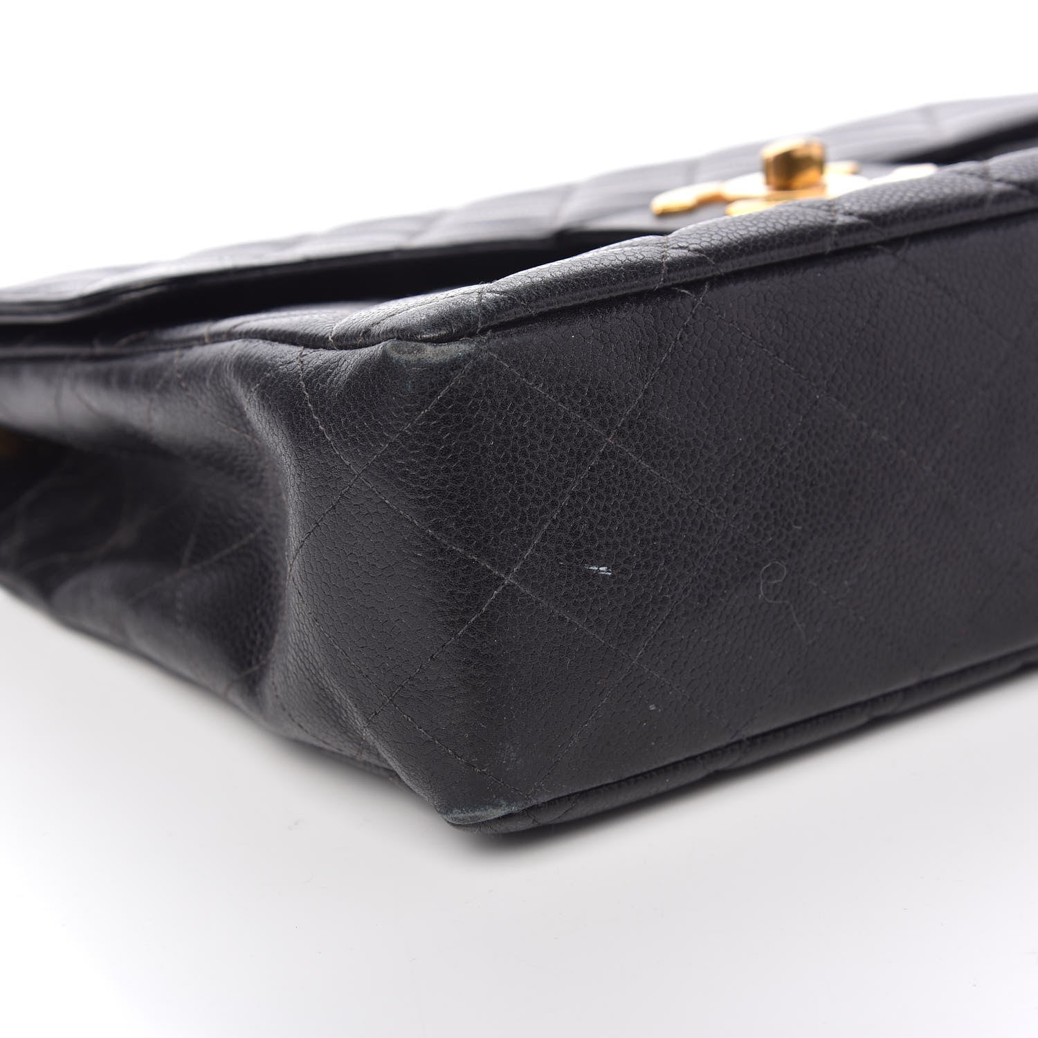 Chanel Caviar Quilted Jumbo Single Flap Black 8 of 9