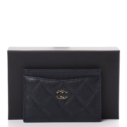 Chanel Caviar Quilted Card Holder Navy 8 of 8