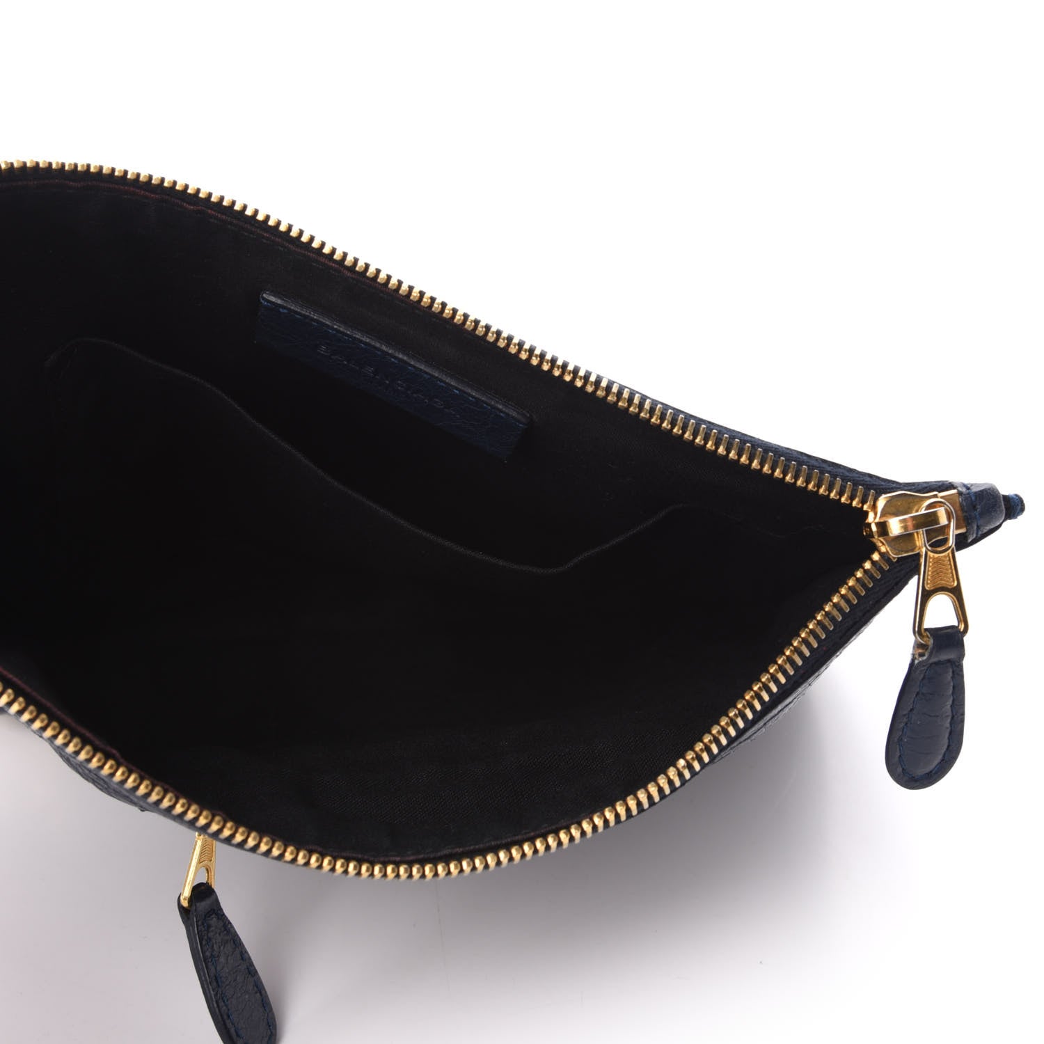 Balenciaga Agneau Giant 12 Gold Hardware Pouch Clutch Bleu Obscur 5 of 7