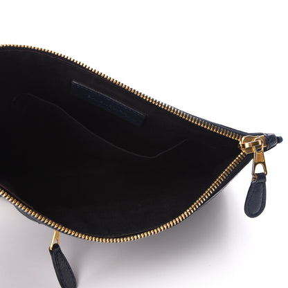 Balenciaga Agneau Giant 12 Gold Hardware Pouch Clutch Bleu Obscur 5 of 7