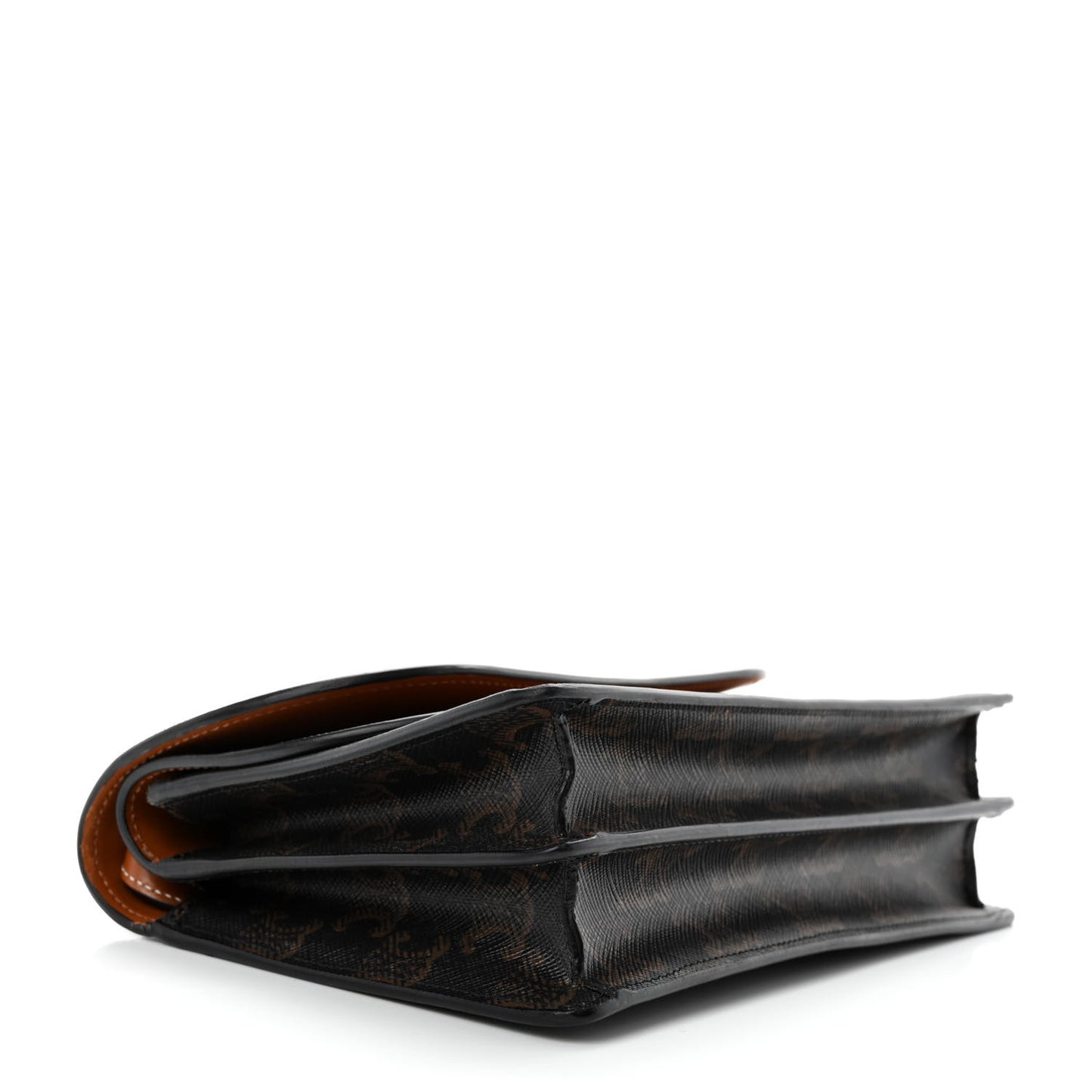 Triomphe Canvas Lambskin Wallet On Strap Tan