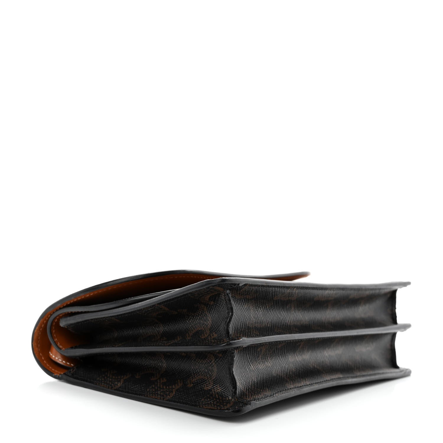 Celine Triomphe Canvas Lambskin Wallet On Strap Tan 4 of 12