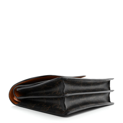 Celine Triomphe Canvas Lambskin Wallet On Strap Tan 4 of 12